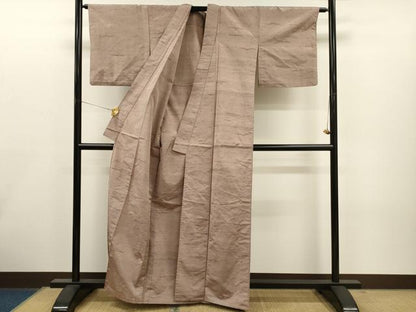 平和屋着物▽上質な紬 単衣 吉祥文 正絹 逸品 CAAT0747dy