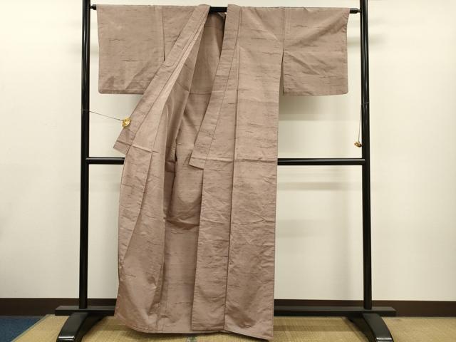 平和屋着物▽上質な紬 単衣 吉祥文 正絹 逸品 CAAT0747dy