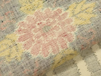 平和屋着物▽上質な紬　単衣　亀甲花間道　正絹　逸品　CAAT0751dy