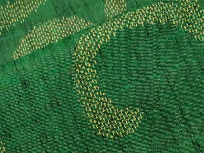 平和屋着物▽上質な紬 単衣 唐草文 正絹 逸品 CAAT0756dy