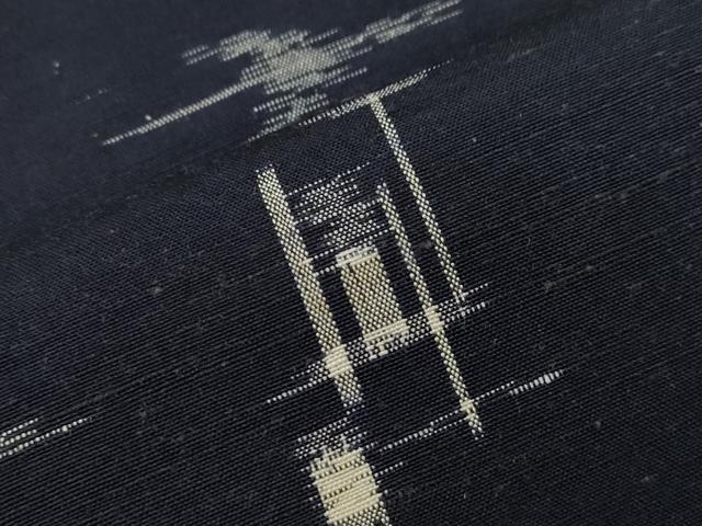 平和屋着物▽上質な紬 単衣 琉球絣文様 正絹 逸品 CAAT0757dy