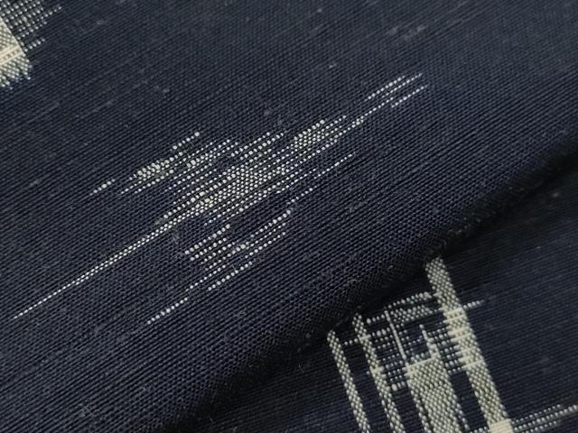 平和屋着物▽上質な紬 単衣 琉球絣文様 正絹 逸品 CAAT0757dy