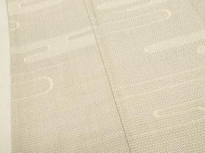 平和屋着物▽本塩沢　単衣　110亀甲　エ霞文　正絹　逸品　CAAT0759dy