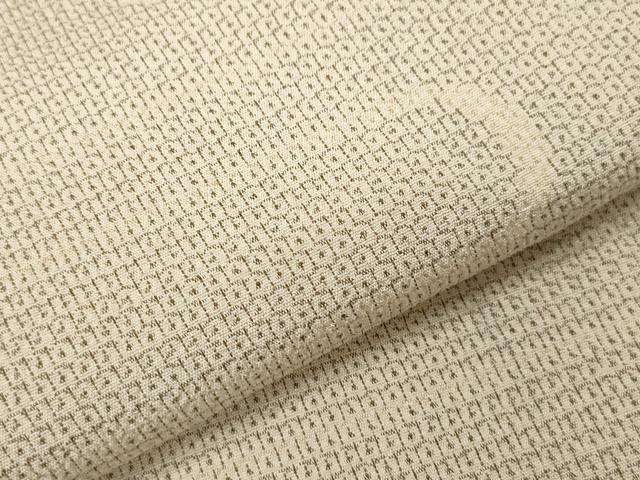 平和屋着物▽本塩沢　単衣　110亀甲　エ霞文　正絹　逸品　CAAT0759dy