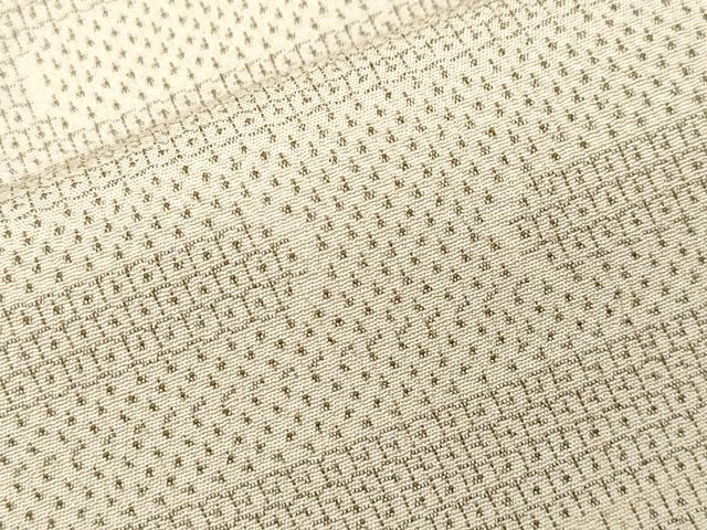 平和屋着物▽本塩沢　単衣　110亀甲　エ霞文　正絹　逸品　CAAT0759dy