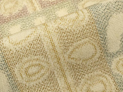 平和屋着物▽本塩沢 単衣 吉祥文 正絹 逸品 CAAT0760dy