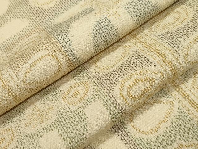 平和屋着物▽本塩沢 単衣 吉祥文 正絹 逸品 CAAT0760dy