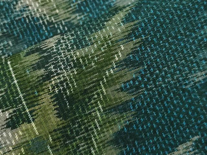 平和屋着物▽上質な紬 単衣 草木文 正絹 逸品 CAAT0764dy