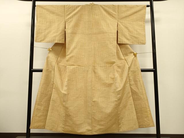 平和屋着物▽上質な紬 単衣 立涌文 正絹 逸品 CAAT0767dy