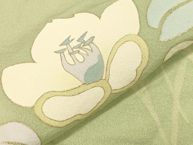 平和屋着物▽訪問着 単衣 草花文 金銀彩 正絹 逸品 CAAT0768dy
