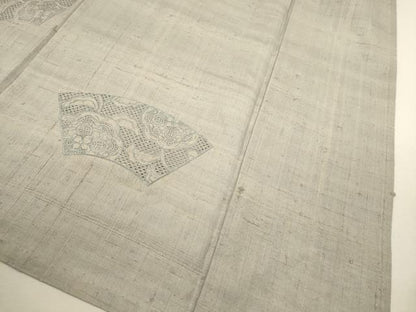 平和屋着物▽中国三大刺繍 スワトウ刺繍 総刺繍 訪問着 単衣 地紙草花文 正絹 逸品 CAAT0769dy