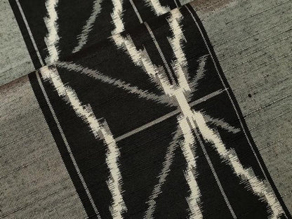 平和屋着物▽上質な紬 単衣 麻の葉間道 正絹 逸品 未使用 CAAT0779dy