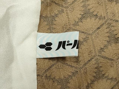 平和屋着物▽上質な小紋 単衣 亀甲花文 正絹 逸品 CAAT0785dy