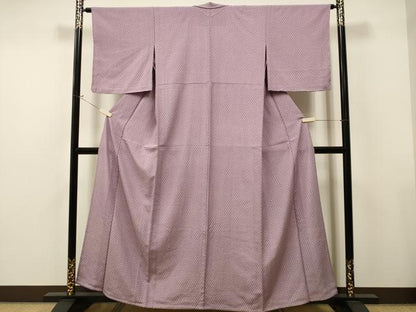 平和屋着物▽上質な小紋 単衣 舞花文 正絹 逸品 未使用 CAAT0789dy
