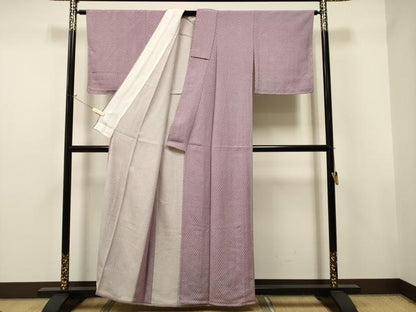 平和屋着物▽上質な小紋 単衣 舞花文 正絹 逸品 未使用 CAAT0789dy