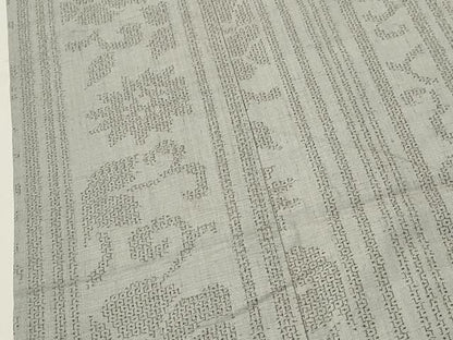 平和屋着物▽結城紬 奥順 はたおり娘 単衣 80亀甲 花唐草間道 正絹 逸品 CAAT0792dy