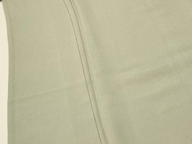 平和屋着物▽上質な色無地 単衣 白録色 正絹 逸品 CAAT0794dy