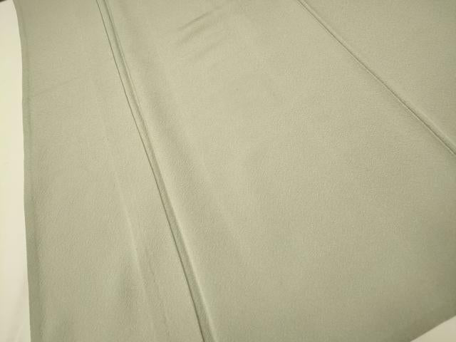 平和屋着物▽上質な色無地 単衣 白録色 正絹 逸品 CAAT0794dy