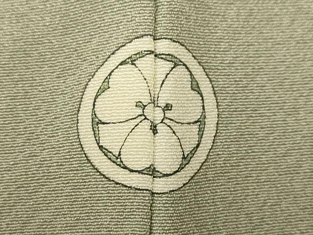 平和屋着物▽上質な色無地 単衣 白録色 正絹 逸品 CAAT0794dy