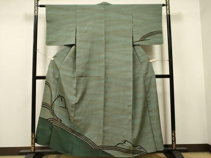 平和屋着物▽訪問着 単衣 吉祥文 正絹 逸品 CAAT0795dy