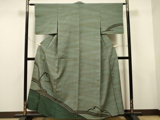 平和屋着物▽訪問着 単衣 吉祥文 正絹 逸品 CAAT0795dy