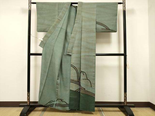 平和屋着物▽訪問着 単衣 吉祥文 正絹 逸品 CAAT0795dy