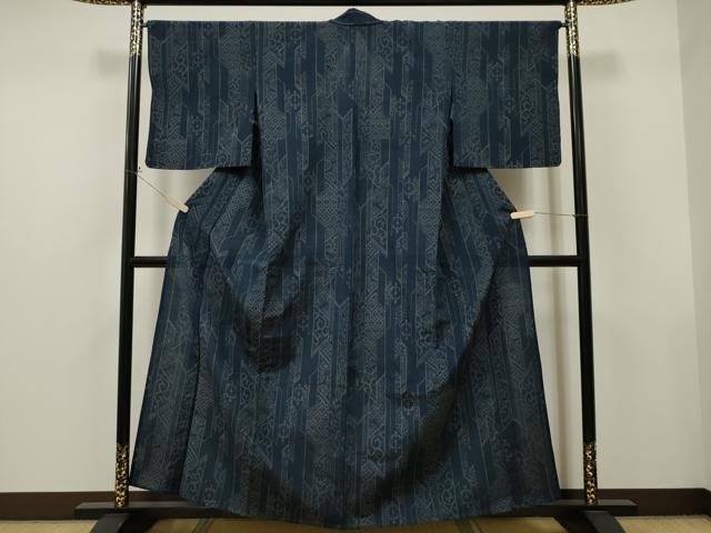 平和屋着物▽結城紬　単衣　吉祥文　証紙付き　正絹　逸品　未使用　CAAT0796dy