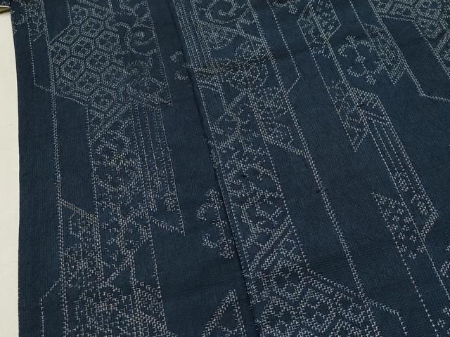 平和屋着物▽結城紬　単衣　吉祥文　証紙付き　正絹　逸品　未使用　CAAT0796dy
