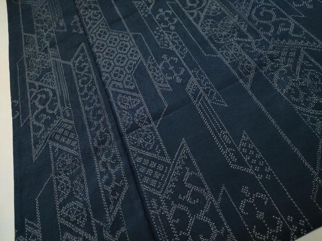 平和屋着物▽結城紬　単衣　吉祥文　証紙付き　正絹　逸品　未使用　CAAT0796dy