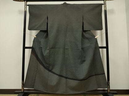 平和屋着物▽本塩沢 訪問着 単衣 110亀甲 吉祥文 正絹 逸品 CAAT0797dy