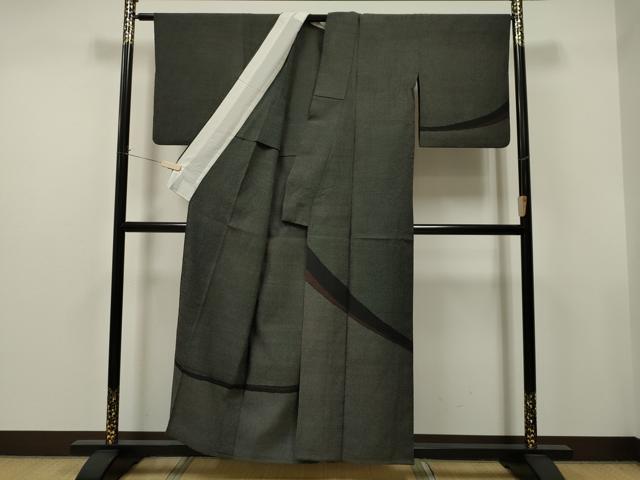 平和屋着物▽本塩沢 訪問着 単衣 110亀甲 吉祥文 正絹 逸品 CAAT0797dy