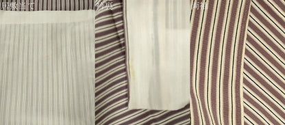 平和屋着物▽上質な小紋 単衣 縞 正絹 逸品 CAAT0798dy