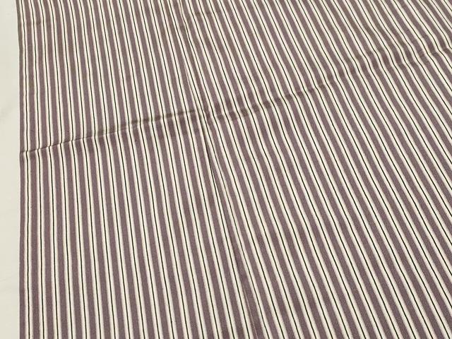 平和屋着物▽上質な小紋 単衣 縞 正絹 逸品 CAAT0798dy