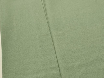 平和屋着物▽上質な色無地 単衣 山葵色 正絹 逸品 未使用 CAAT0799dy