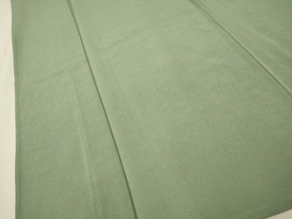 平和屋着物▽上質な色無地 単衣 山葵色 正絹 逸品 未使用 CAAT0799dy
