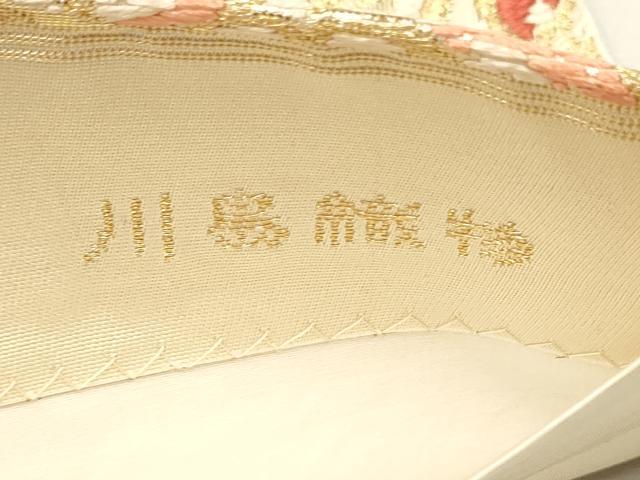 平和屋着物●西陣 川島織物 六通柄 本袋帯 七宝花文 金糸 正絹 逸品 未使用 CAAT0801hy