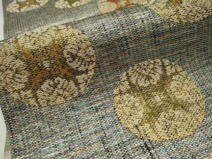 平和屋着物●両面　六通柄袋帯　吉祥丸文　金糸　正絹　逸品　CAAT0865hy