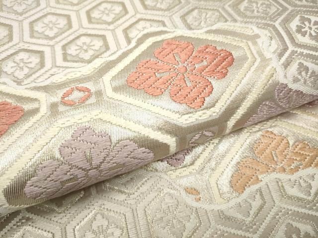 平和屋着物●西陣 川島織物 六通柄 本袋帯 唐織 蜀江花文 金糸 正絹 逸品 CAAT0866hy