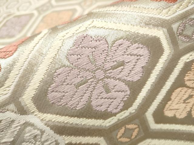 平和屋着物●西陣 川島織物 六通柄 本袋帯 唐織 蜀江花文 金糸 正絹 逸品 CAAT0866hy