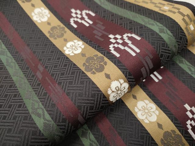 平和屋着物●九寸名古屋帯 琉球絣文様 正絹 逸品 CAAT0890hy