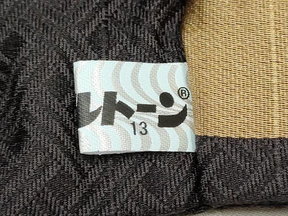 平和屋着物●九寸名古屋帯 琉球絣文様 正絹 逸品 CAAT0890hy
