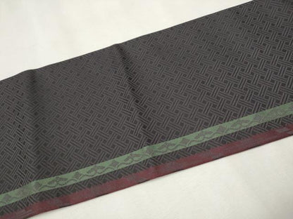 平和屋着物●九寸名古屋帯 琉球絣文様 正絹 逸品 CAAT0890hy