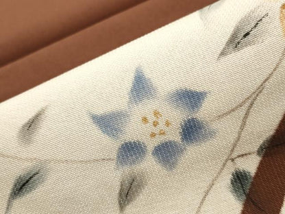 平和屋着物●六通柄袋帯　手描き　枝花文　金彩　正絹　逸品　CAAT1042hy