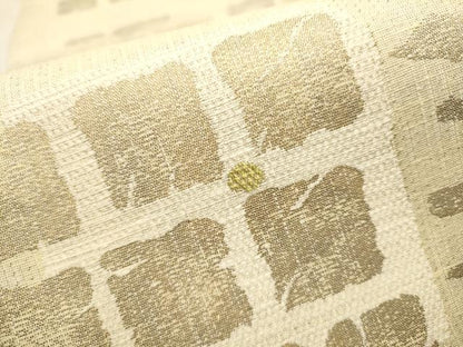 平和屋着物●西陣 六通柄袋帯 色紙押箔文 金糸 証紙付き CAAT1045hy
