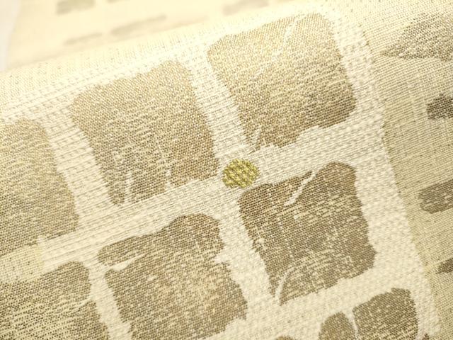 平和屋着物●西陣 六通柄袋帯 色紙押箔文 金糸 証紙付き CAAT1045hy