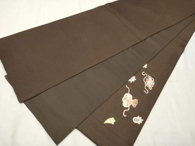 平和屋着物●太鼓柄袋帯　作家物　宝尽くし文　金通し地　正絹　逸品　CAAT1152hy