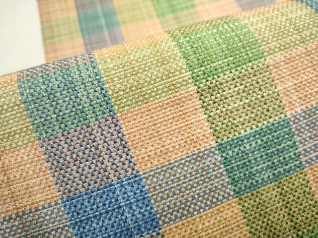 平和屋着物●銀座きしや　八寸名古屋帯　格子柄　正絹　逸品　CAAT1181hy
