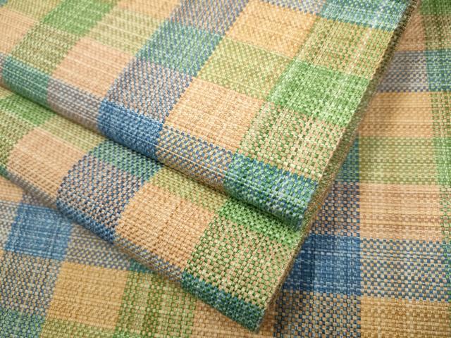 平和屋着物●銀座きしや　八寸名古屋帯　格子柄　正絹　逸品　CAAT1181hy