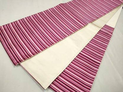 平和屋着物●爪掻き本綴れ 六通柄袋帯 横段文 正絹 逸品 CAAT1194hy