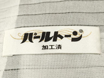 平和屋着物＊夏物 訪問着 絽 草花文 藍墨茶色 正絹 逸品 未使用 CAAT1374ev